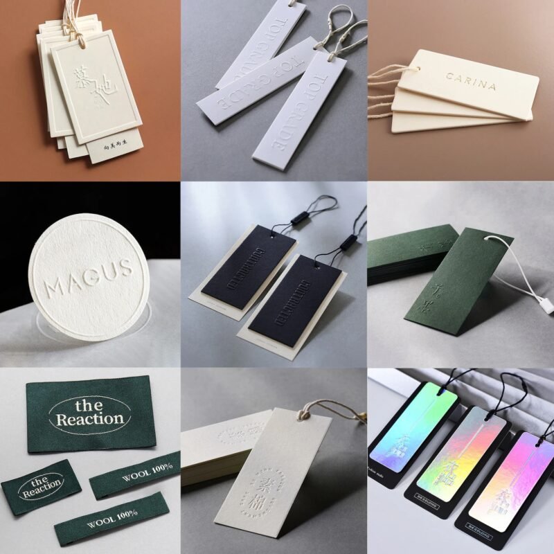Hang Tags Sample, Sticker Samples, Card Samples, Random Samples, Labels Samples, Custom Hang tags, Stickers, Clothing Labels